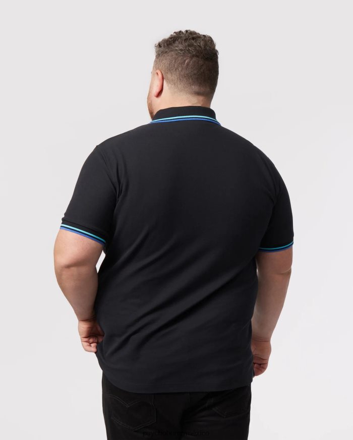 polo de moda de piqué de bancos grandes y altos para hombre negroR46422388 Psycho Bunny