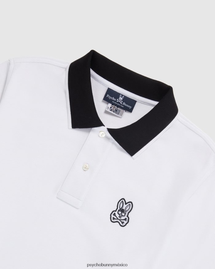 polo de moda de piqué de sarga para hombre blancoR4642222 Psycho Bunny