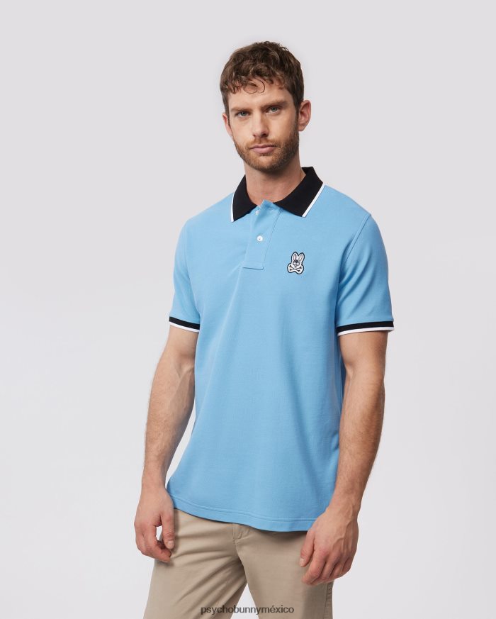 polo de moda de piqué de sarga para hombre cielo de montanaR4642228 Psycho Bunny