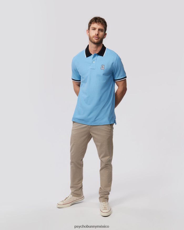polo de moda de piqué de sarga para hombre cielo de montanaR4642228 Psycho Bunny