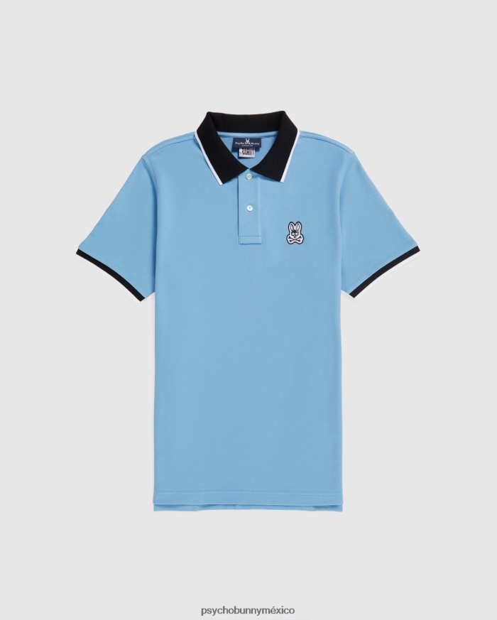 polo de moda de piqué de sarga para hombre cielo de montanaR4642228 Psycho Bunny