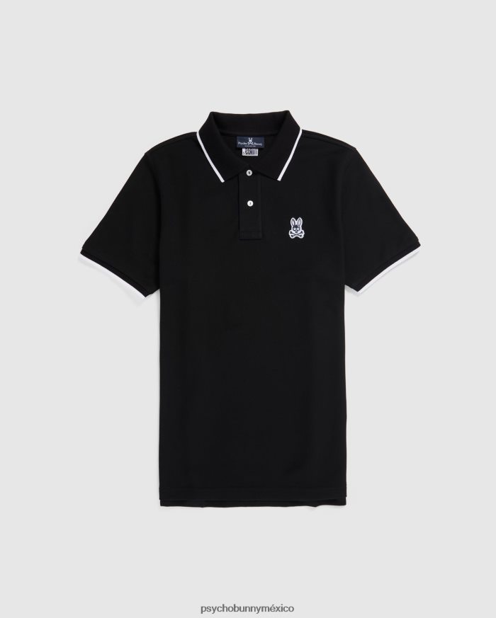 polo de moda de piqué de sarga para hombre negroR4642220 Psycho Bunny
