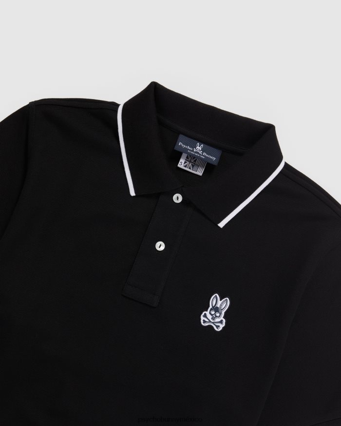 polo de moda de piqué de sarga para hombre negroR4642220 Psycho Bunny