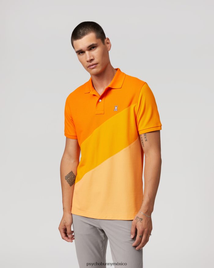 polo de moda estampado biscayne para hombre zanahoria de neónR4642215 Psycho Bunny