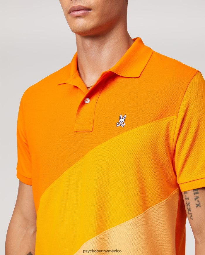 polo de moda estampado biscayne para hombre zanahoria de neónR4642215 Psycho Bunny