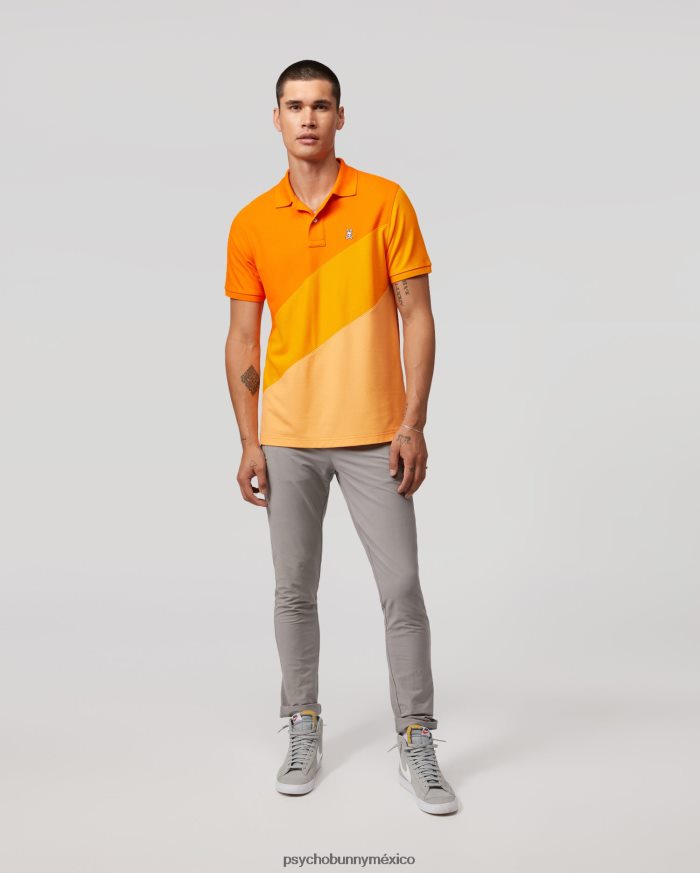 polo de moda estampado biscayne para hombre zanahoria de neónR4642215 Psycho Bunny