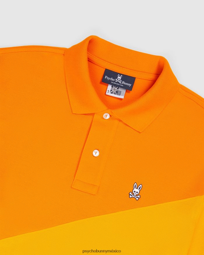polo de moda estampado biscayne para hombre zanahoria de neónR4642215 Psycho Bunny