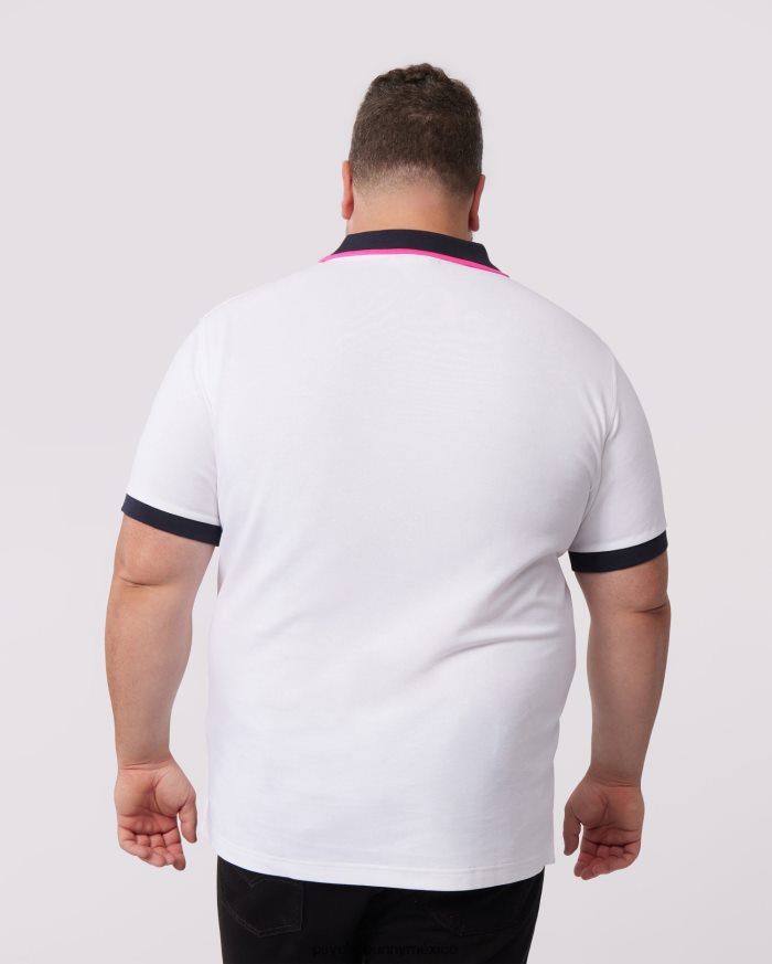 polo de moda kay para hombre grande y alto blancoR46422417 Psycho Bunny