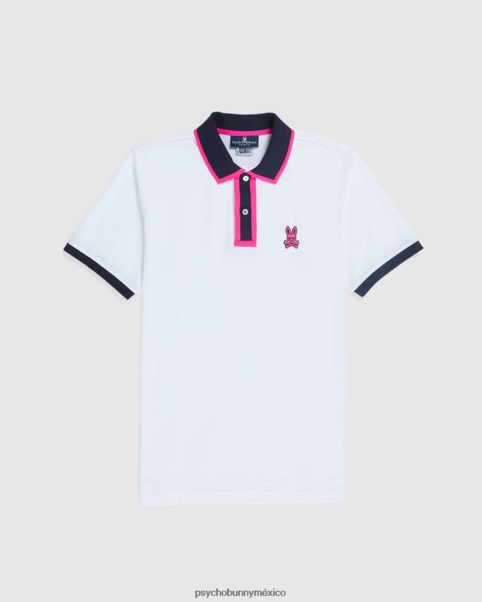 polo de moda kay para hombre grande y alto blancoR46422417 Psycho Bunny