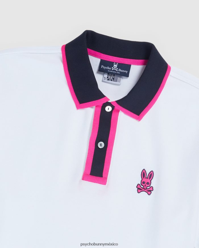 polo de moda kay para hombre grande y alto blancoR46422417 Psycho Bunny