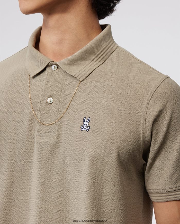 polo de moda martin jacquard para hombre arena mojadaR4642212 Psycho Bunny