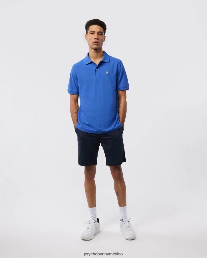 polo de moda martin jacquard para hombre azul brillanteR4642246 Psycho Bunny