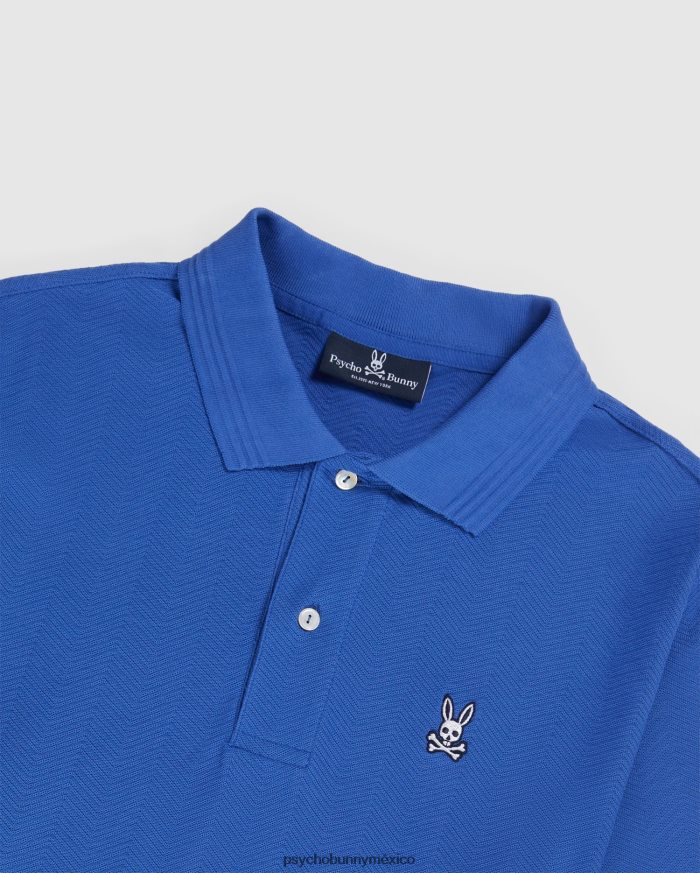 polo de moda martin jacquard para hombre azul brillanteR4642246 Psycho Bunny