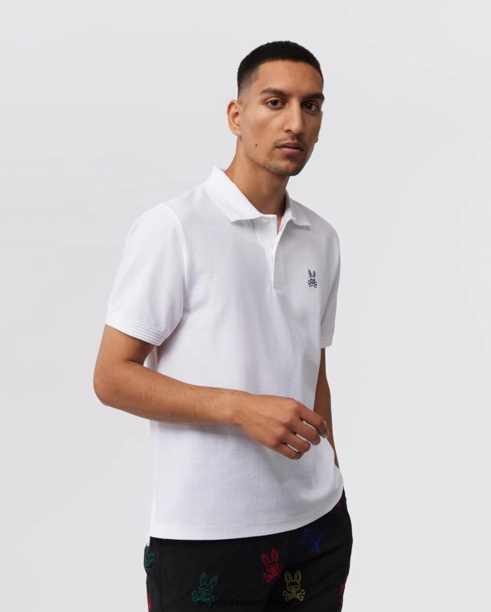 polo de moda martin jacquard para hombre blancoR4642248 Psycho Bunny