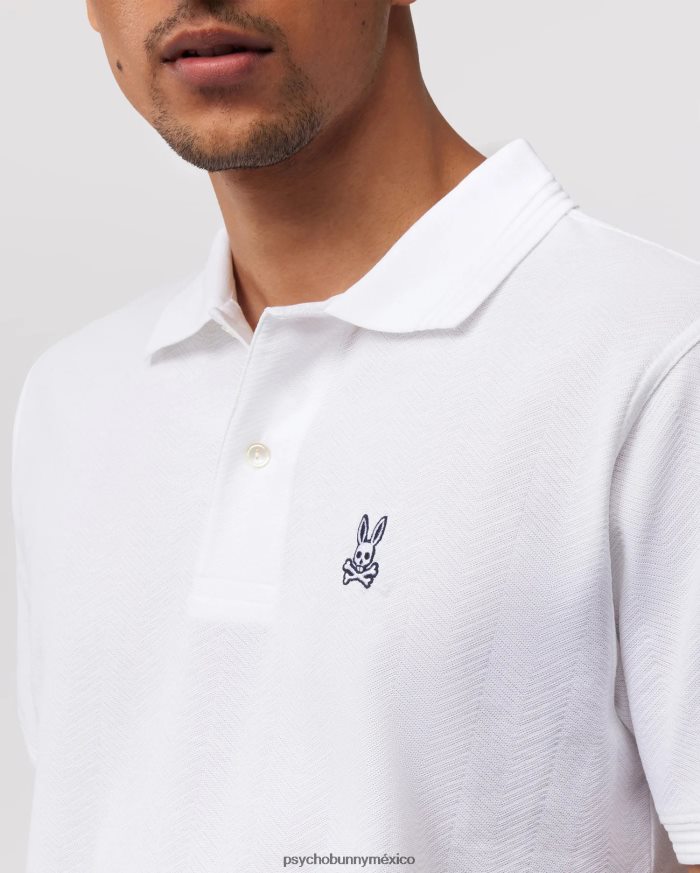 polo de moda martin jacquard para hombre blancoR4642248 Psycho Bunny