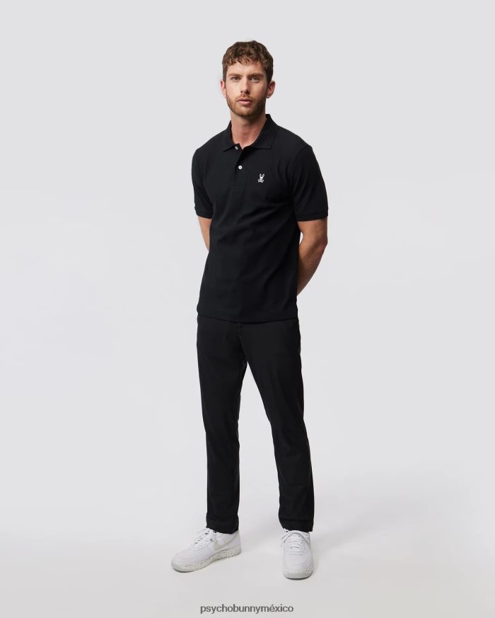 polo de moda martin jacquard para hombre negroR4642227 Psycho Bunny