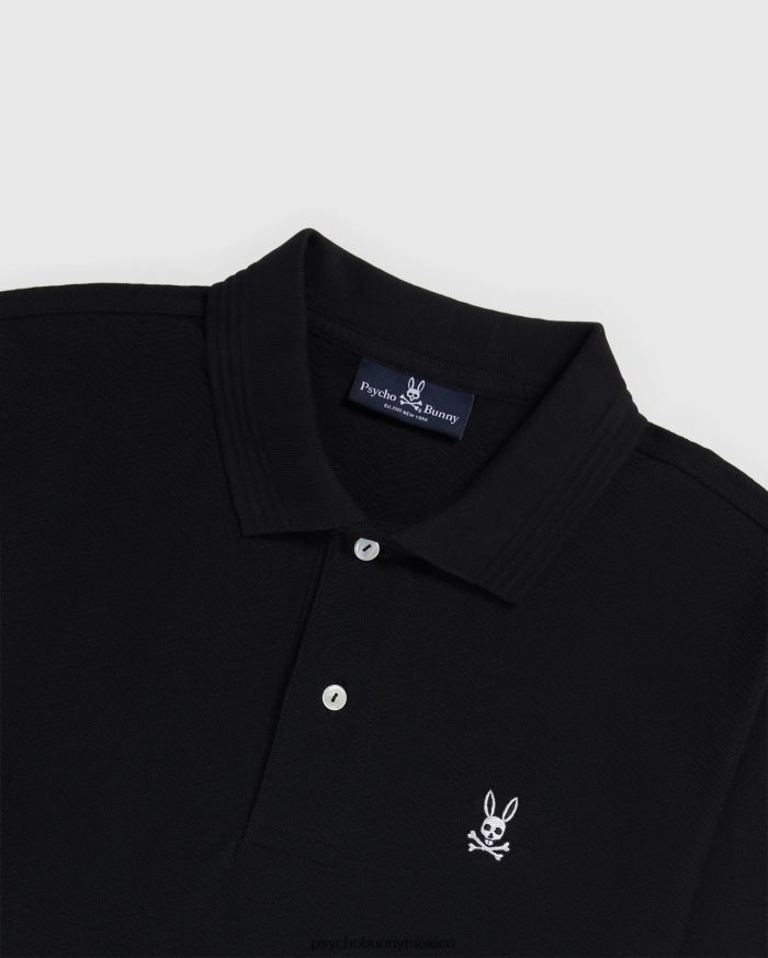 polo de moda martin jacquard para hombre negroR4642227 Psycho Bunny