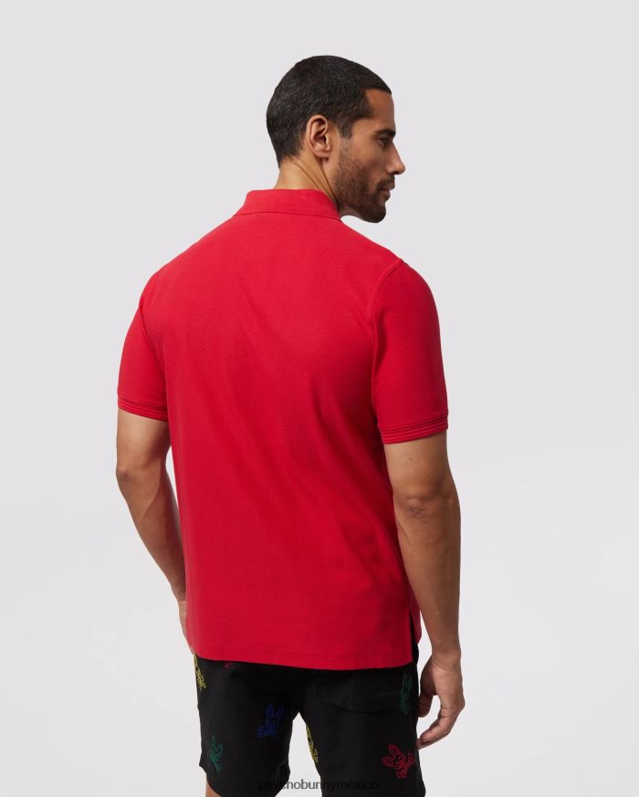polo de moda martin jacquard para hombre rojo rubíR4642229 Psycho Bunny