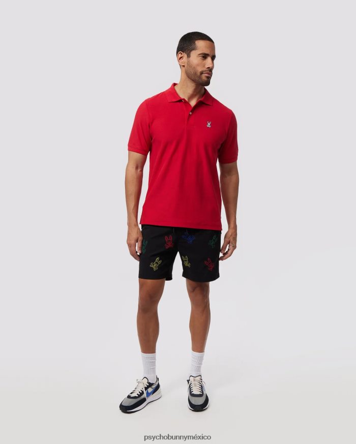 polo de moda martin jacquard para hombre rojo rubíR4642229 Psycho Bunny