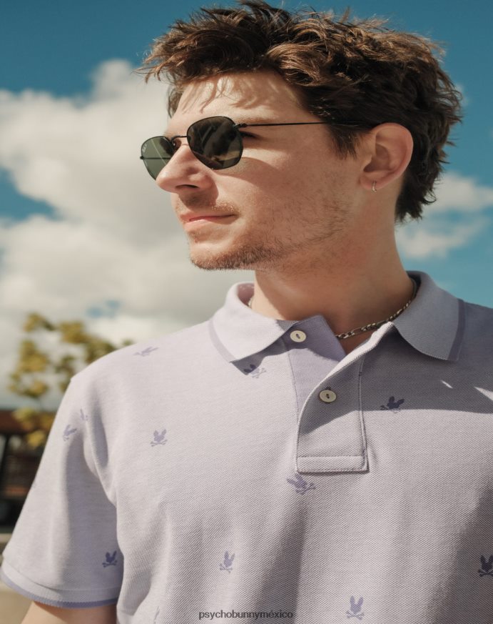 polo de moda para hombre lands birdeye lavandaR464225 Psycho Bunny