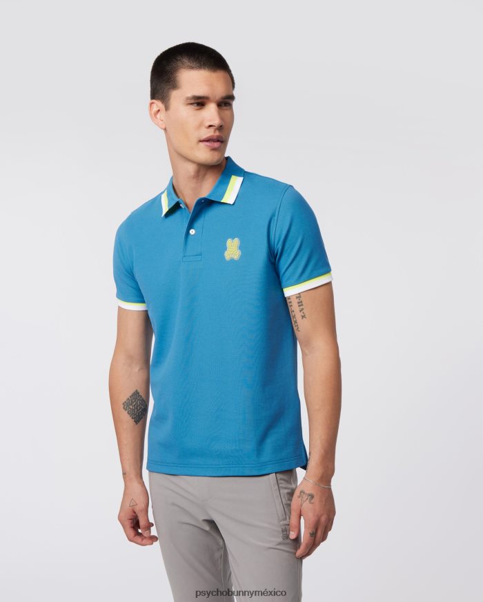 polo de moda pisani piqué para hombre azul yaleR4642241 Psycho Bunny