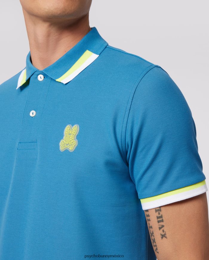 polo de moda pisani piqué para hombre azul yaleR4642241 Psycho Bunny