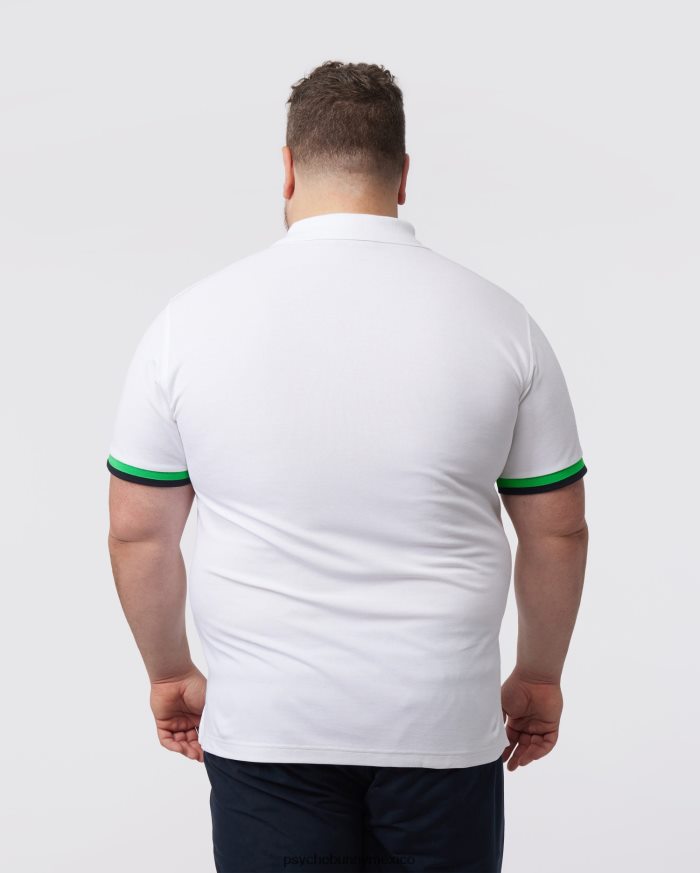 polo de moda pisani piqué para hombre grande y alto blancoR46422396 Psycho Bunny