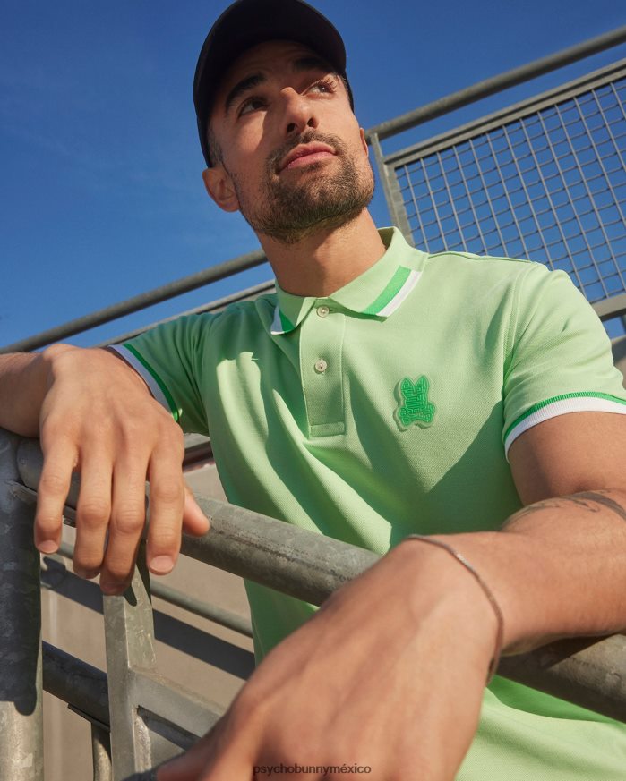 polo de moda pisani piqué para hombre menta heladaR464223 Psycho Bunny