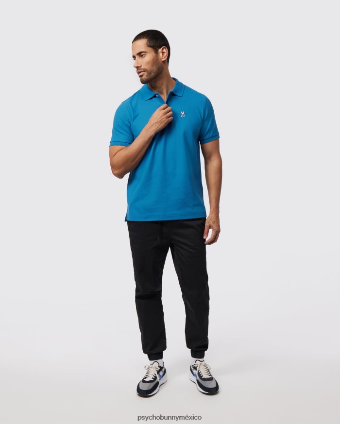 polo de piqué clásico para hombre azul yaleR4642254 Psycho Bunny