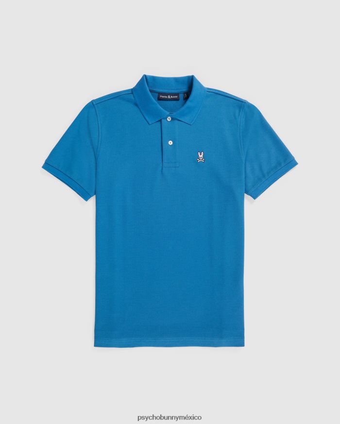 polo de piqué clásico para hombre azul yaleR4642254 Psycho Bunny