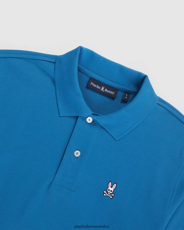 polo de piqué clásico para hombre azul yaleR4642254 Psycho Bunny