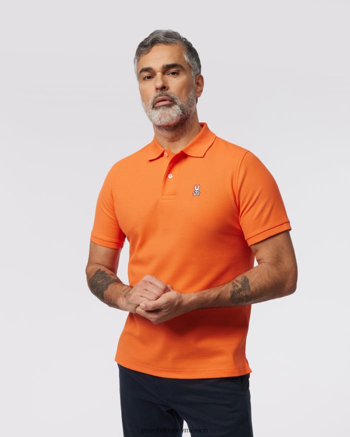 polo de piqué clásico para hombre ibis escarlataR4642242 Psycho Bunny