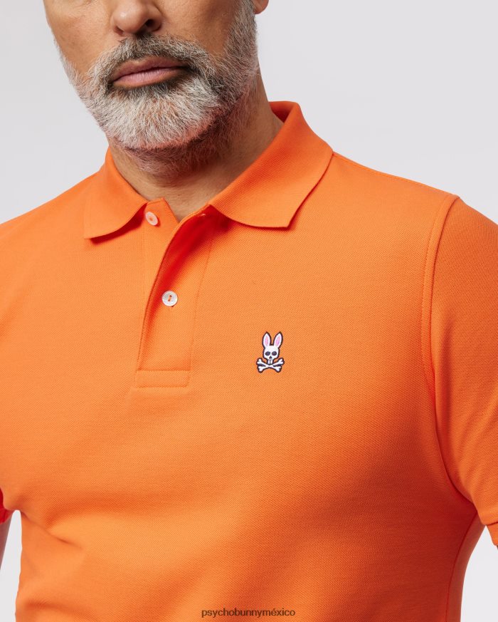 polo de piqué clásico para hombre ibis escarlataR4642242 Psycho Bunny