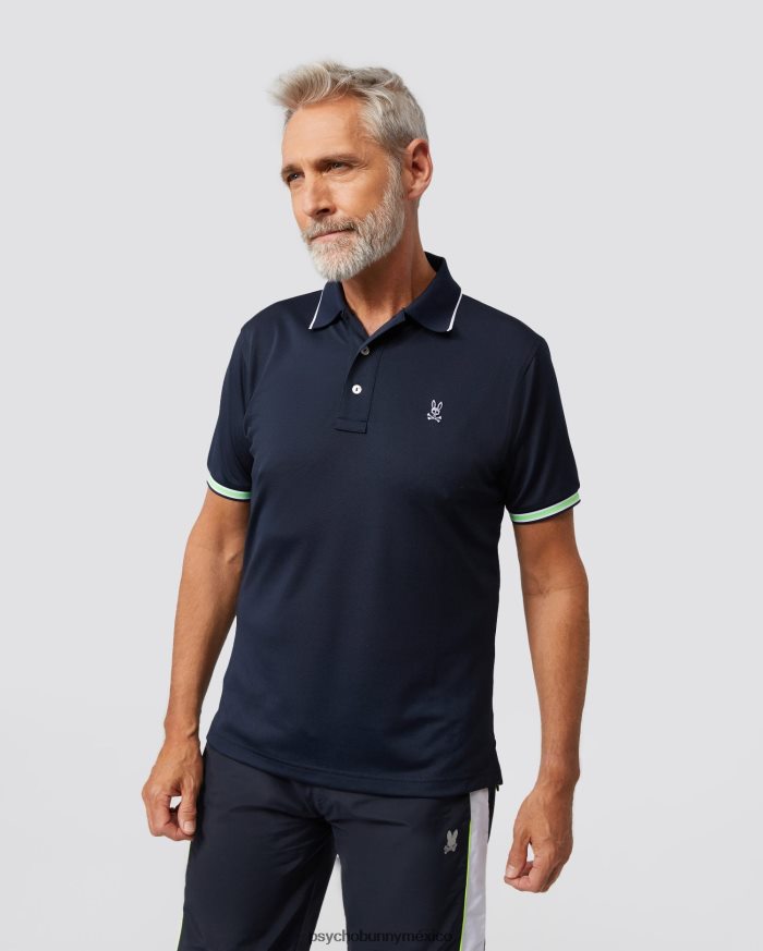 polo deportivo a rayas con cuello olex para hombre ArmadaR4642296 Psycho Bunny