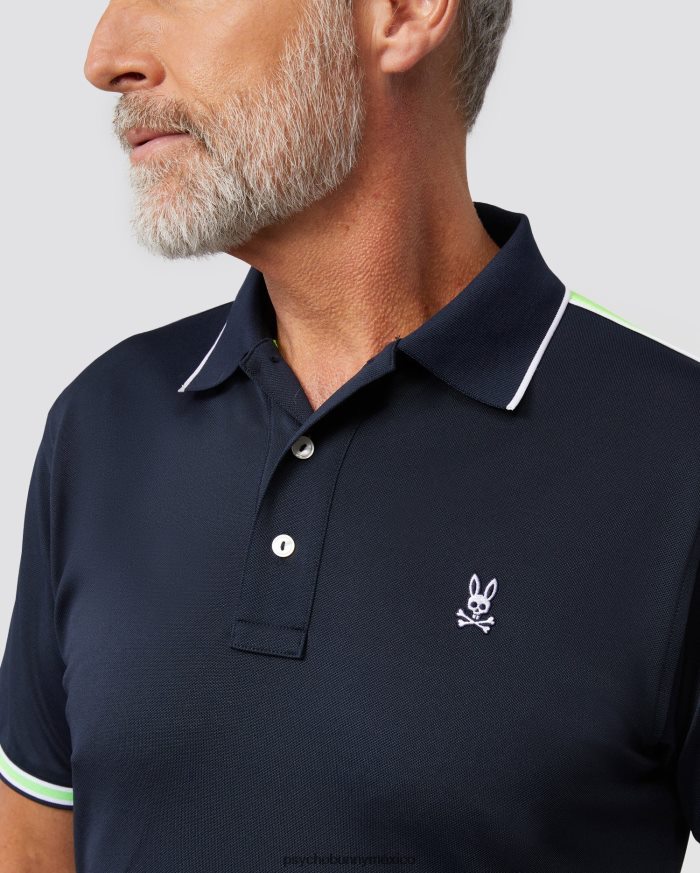 polo deportivo a rayas con cuello olex para hombre ArmadaR4642296 Psycho Bunny