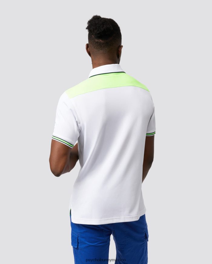 polo deportivo a rayas con cuello olex para hombre blancoR46422101 Psycho Bunny