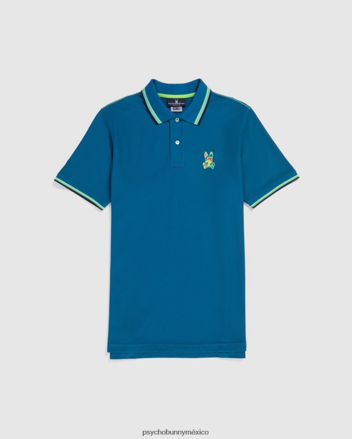 polo hilsboro de manga corta con cuello a rayas para hombre Mar EgeoR4642295 Psycho Bunny