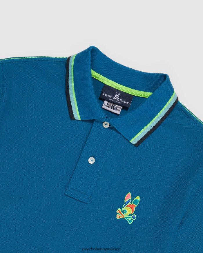 polo hilsboro de manga corta con cuello a rayas para hombre Mar EgeoR4642295 Psycho Bunny