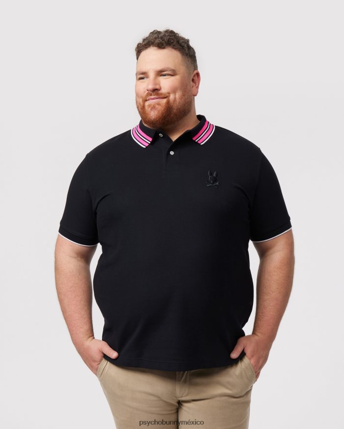 polo newell fashion para hombre grande y alto negroR46422427 Psycho Bunny