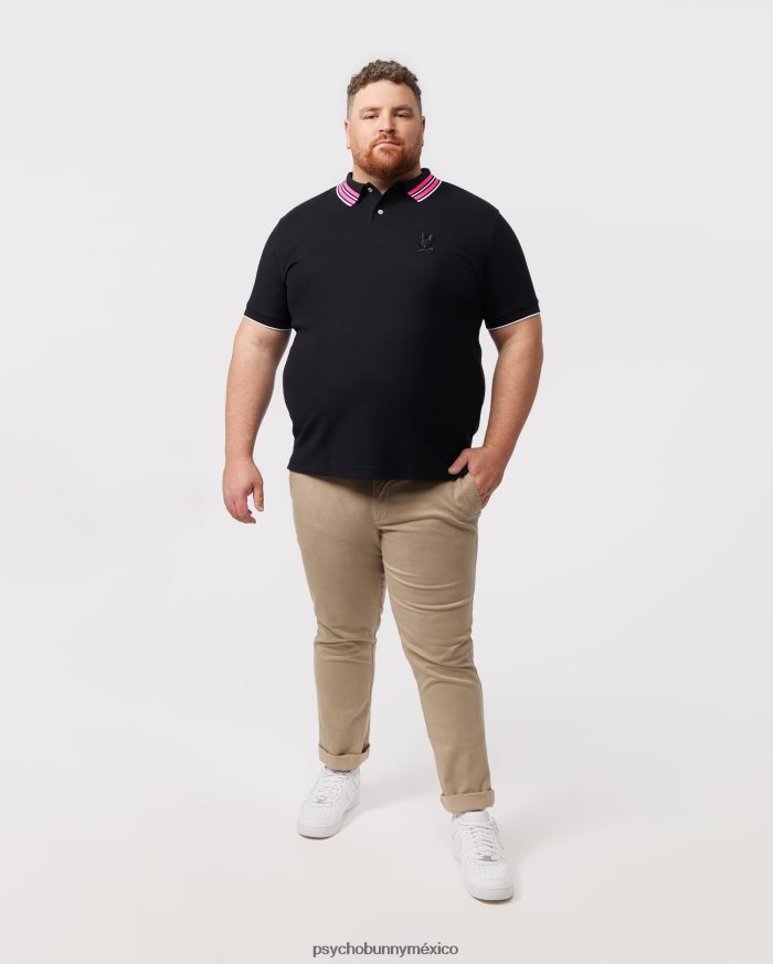polo newell fashion para hombre grande y alto negroR46422427 Psycho Bunny