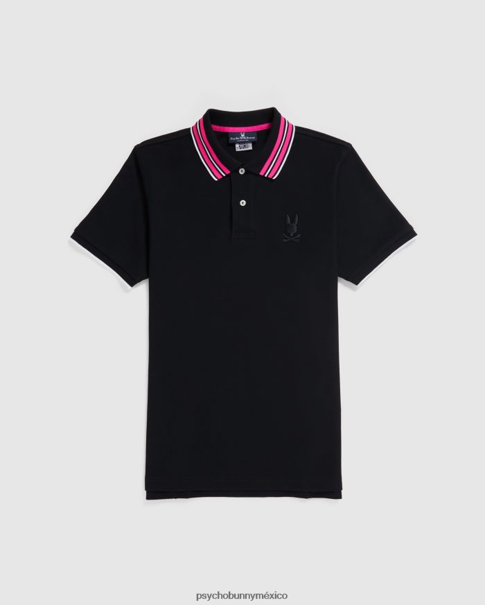 polo newell fashion para hombre grande y alto negroR46422427 Psycho Bunny