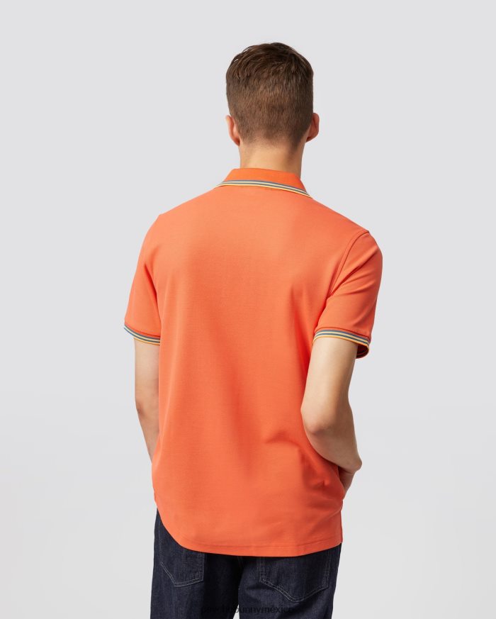 polo ochoco de manga corta con cuello a rayas para hombre lirio de tigreR46422102 Psycho Bunny