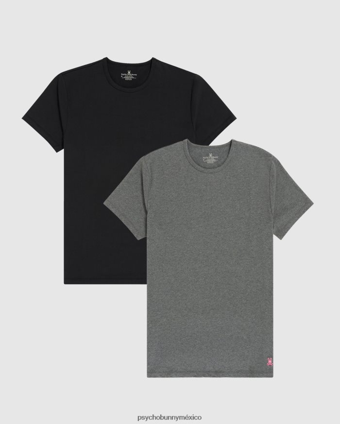 Ropa interior para hombre, paquete de 2 camisetas con cuello redondo. R46422747 Psycho Bunny