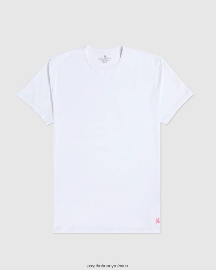 Ropa interior para hombre, paquete de 2 camisetas con cuello redondo. blancoR46422745 Psycho Bunny