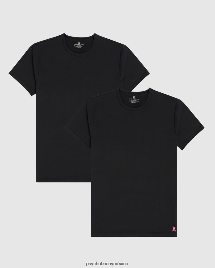 Ropa interior para hombre, paquete de 2 camisetas con cuello redondo. negroR46422756 Psycho Bunny