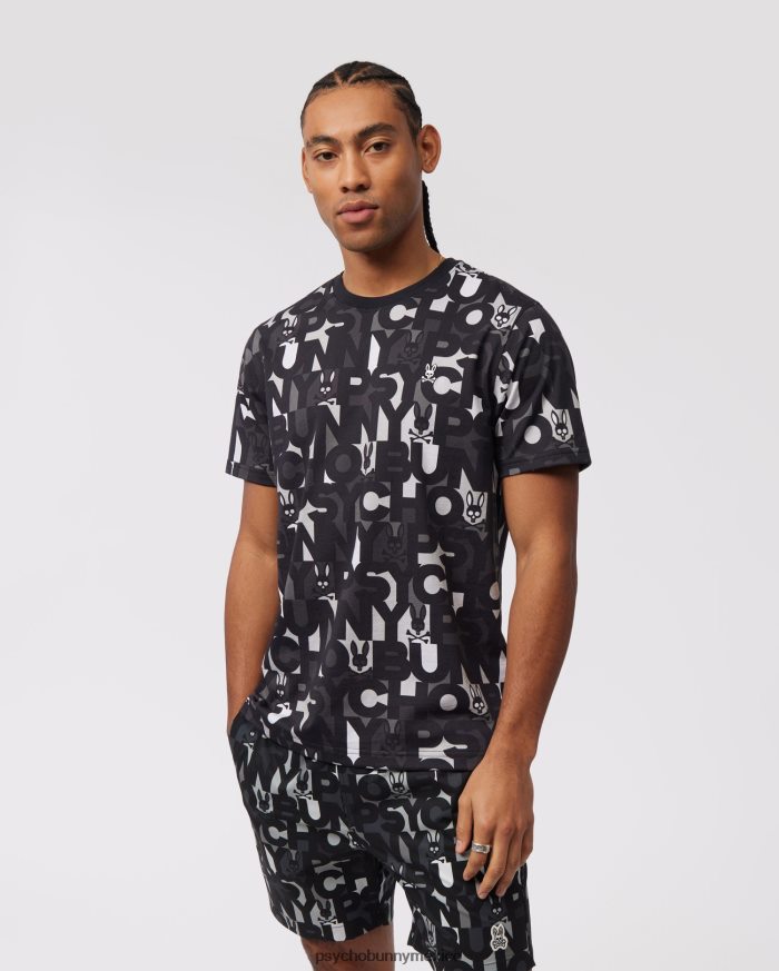 camiseta bagh aop para hombre negroR46422110 Psycho Bunny