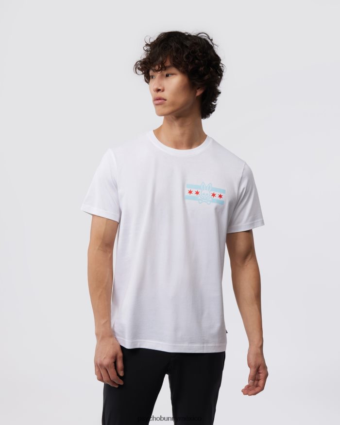 camiseta chicago para hombre blancoR46422200 Psycho Bunny