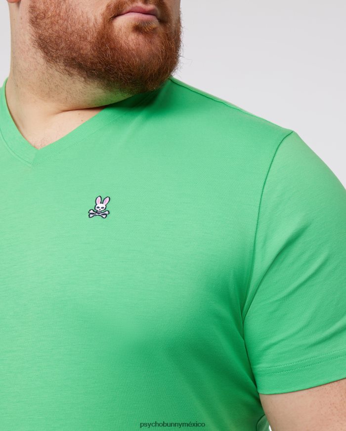 camiseta clásica con cuello en v grande y alto para hombre Kelly verdeR46422410 Psycho Bunny