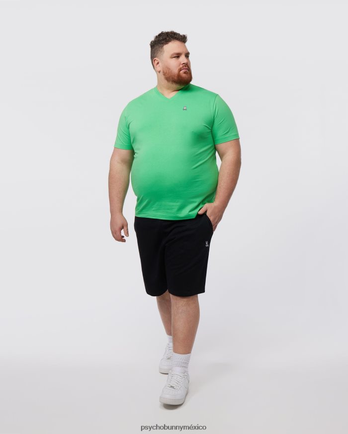 camiseta clásica con cuello en v grande y alto para hombre Kelly verdeR46422410 Psycho Bunny
