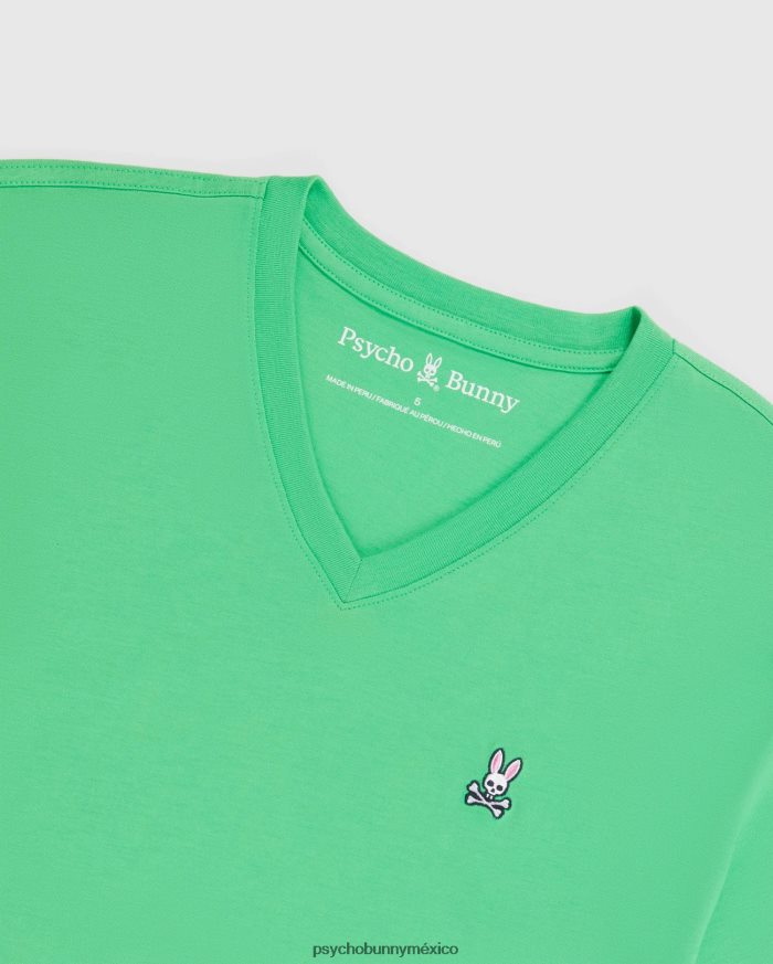 camiseta clásica con cuello en v grande y alto para hombre Kelly verdeR46422410 Psycho Bunny